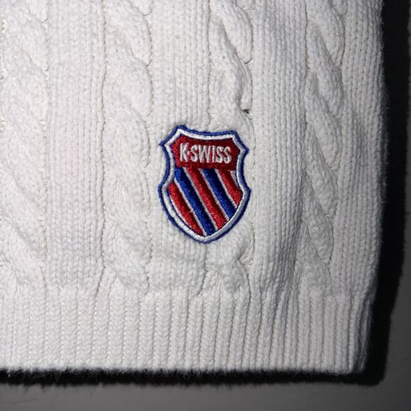 K Swiss Forever 21 White Chunky Cable Knit Mini Skirt Women's Size M - Picture 2 of 6